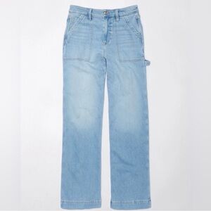 AE Super High-Rise Baggy Wide Leg Jeans Size 2